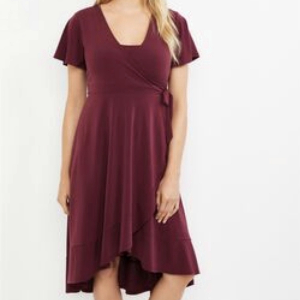 Motherhood Maternity Pull Down Wrap nursing dress